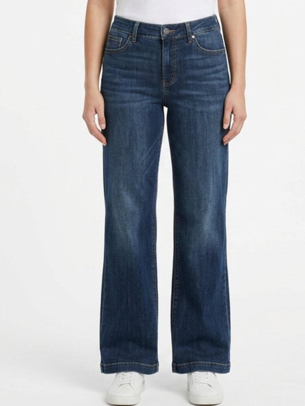 Seven 7 Bella Jeans Women's Size 10 High Rise Wide Leg Blue Denim Pants New